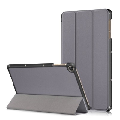 Huawei MatePad T10s 10'' atverčiamas pilkas odinis dėklas - knygutė | Priedai.lt