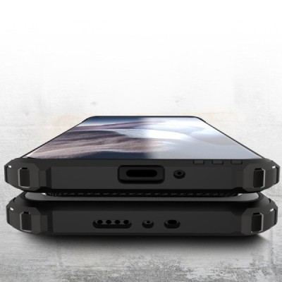 Sustiprintos apsaugos Xiaomi Mi 11 Ultra juodas kieto silikono (TPU) ir plastiko dėklas | Priedai.lt