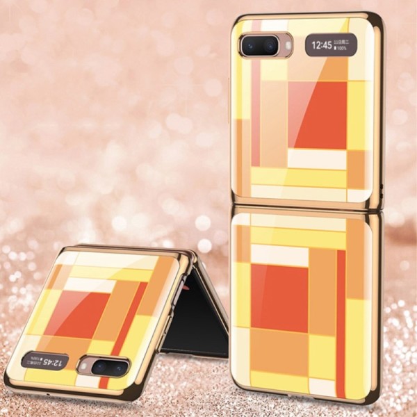 „GKK“ Pattern plastikust kaaned - kollane (Galaxy Z Flip)