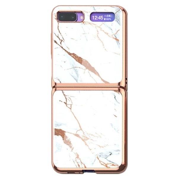 „GKK“ Marble plastikust kaaned - valge (Galaxy Z Flip)