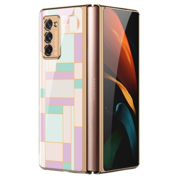 „GKK“ Pattern plastikust kaaned - lilla (Galaxy Z Fold2)