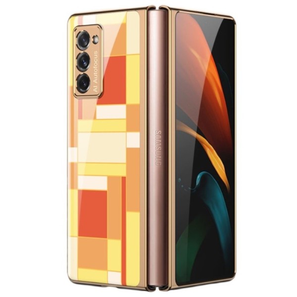 „GKK“ Pattern plastikust kaaned - kollane (Galaxy Z Fold2)