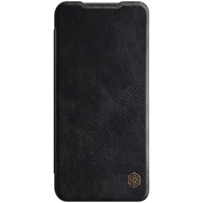 Xiaomi Poco M3 Pro (Redmi Note 10 5G) prabangus Nillkin Qin serijos juodas odinis atverčiamas dėklas - knygutė | Priedai.lt