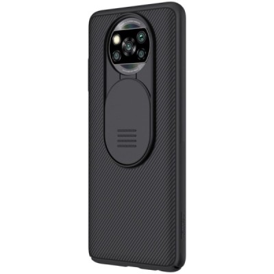 Xiaomi Poco X3 (X3 Pro) Nillkin CamShield juodas dėklas, nugarėlė su kameros apsauga | Priedai.lt