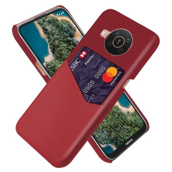 „KSQ“ Shell kaaned taskuga - punane (Nokia X20 / X10)
