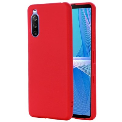 Sony Xperia 10 III Shell kieto silikono TPU raudonas dėklas - nugarėlė | Priedai.lt