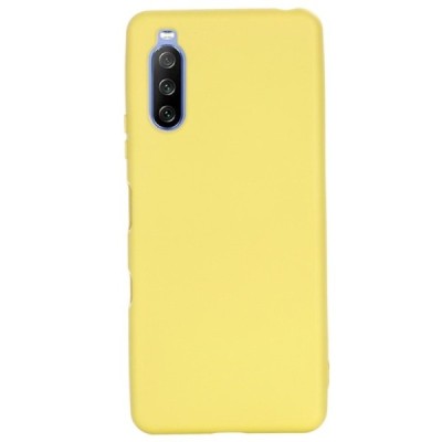Sony Xperia 10 III Shell kieto silikono TPU geltonas dėklas - nugarėlė | Priedai.lt