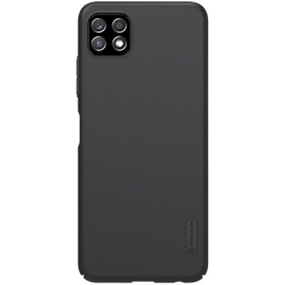 Samsung Galaxy A22 „Nillkin“ Frosted Shield juodas plastikinis dėklas, nugarėlė | Priedai.lt