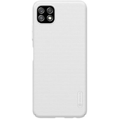 Samsung Galaxy A22 „Nillkin“ Frosted Shield baltas plastikinis dėklas, nugarėlė | Priedai.lt