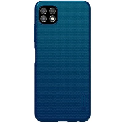 Samsung Galaxy A22 „Nillkin“ Frosted Shield mėlynas plastikinis dėklas, nugarėlė | Priedai.lt