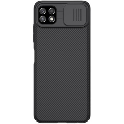 Samsung Galaxy A22 „Nillkin“ CamShield juodas dėklas, nugarėlė su kameros apsauga | Priedai.lt