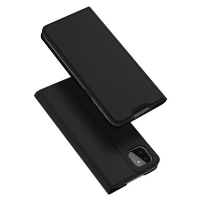 Samsung Galaxy A22 „Dux Ducis“ Skin serijos  juodas odinis atverčiamas dėklas - knygutė | Priedai.lt