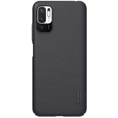 Xiaomi Poco M3 Pro (Redmi Note 10 5G) Nillkin Frosted Shield juodas plastikinis dėklas, nugarėlė | Priedai.lt