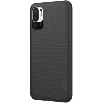 Xiaomi Poco M3 Pro (Redmi Note 10 5G) Nillkin Frosted Shield juodas plastikinis dėklas, nugarėlė | Priedai.lt