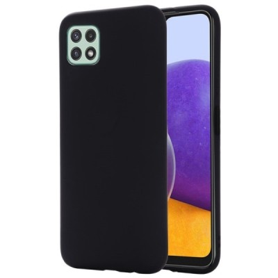 Samsung Galaxy A22 Shell kieto silikono TPU juodas dėklas - nugarėlė | Priedai.lt