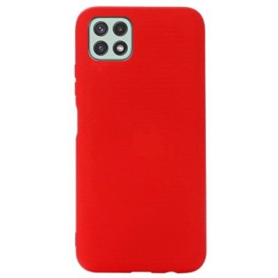 Samsung Galaxy A22 Shell kieto silikono TPU raudonas dėklas - nugarėlė | Priedai.lt