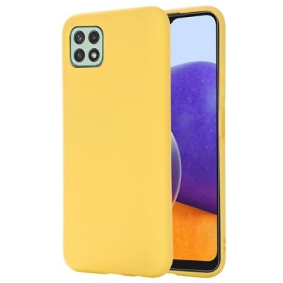 Samsung Galaxy A22 Shell kieto silikono TPU geltonas dėklas - nugarėlė | Priedai.lt