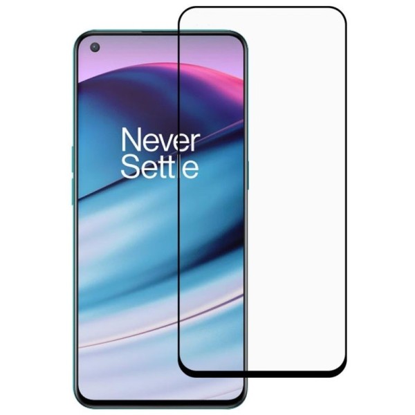 „Rurihai“ Tempered Glass täielik katvus kaitsev ekraaniklaas 2.5D - must (OnePlus Nord / Nord CE 5G / Nord CE 2 5G)