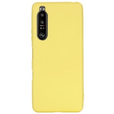 Sony Xperia 1 III Shell kieto silikono TPU geltonas dėklas - nugarėlė | Priedai.lt
