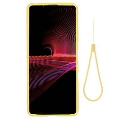Sony Xperia 1 III Shell kieto silikono TPU geltonas dėklas - nugarėlė | Priedai.lt