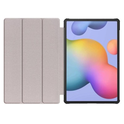 Samsung Galaxy Tab S7 FE 12.4", S7+ 12.4" (T976) atverčiamas pilkas odinis dėklas - knygutė (sulankstomas) | Priedai.lt