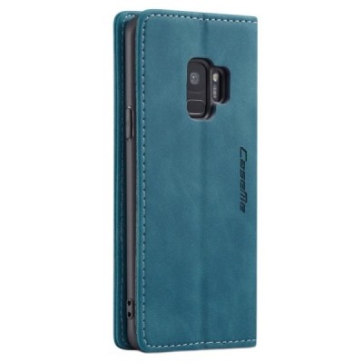 Samsung Galaxy S9 (G960) CaseMe Retro solidus atverčiamas žalias odinis dėklas - knygutė | Priedai.lt