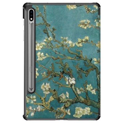 Samsung Galaxy Tab S7 FE 12.4", S7+ 12.4" (T976) atverčiamas spalvotas „Sakura“ odinis dėklas - knygutė | Priedai.lt