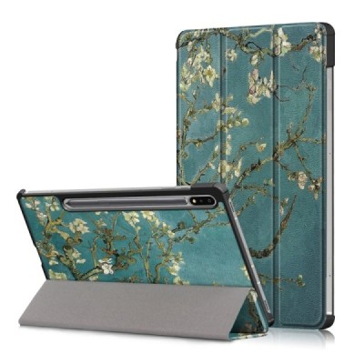 Samsung Galaxy Tab S7 FE 12.4", S7+ 12.4" (T976) atverčiamas spalvotas „Sakura“ odinis dėklas - knygutė | Priedai.lt