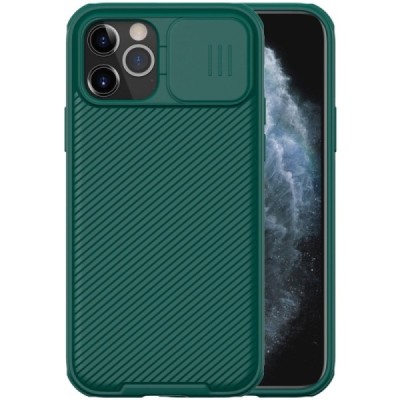 Apple iPhone 12 (12 Pro) „Nillkin“ CamShield žalias dėklas, nugarėlė su kameros apsauga | Priedai.lt