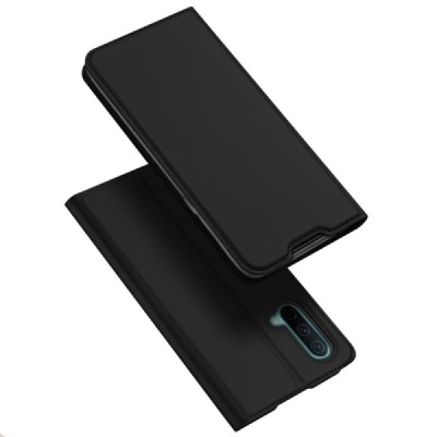 „Dux Ducis“ Skin serijos OnePlus Nord CE juodas odinis atverčiamas dėklas | Priedai.lt