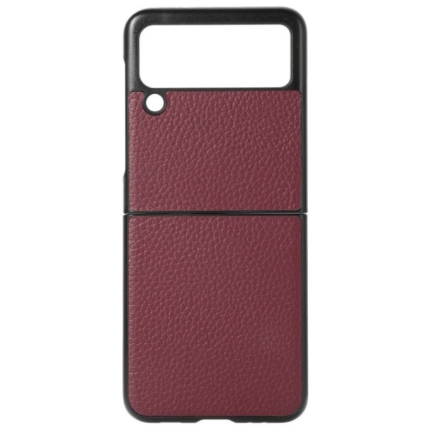 „Deluxe Leather“ kaaned - burgundi (Galaxy Z Flip3)