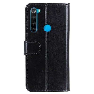 Xiaomi Redmi Note 8 2021 atverčiamas juodas odinis dėklas, knygutė - piniginė | Priedai.lt