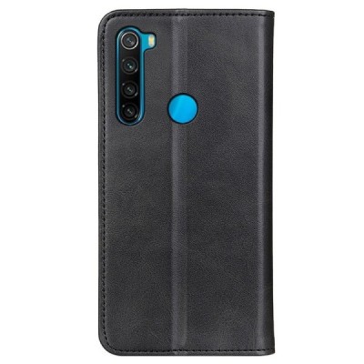 Xiaomi Redmi Note 8 2021 „Split“ juodas odinis atverčiamas dėklas - knygutė | Priedai.lt