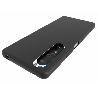 Sony Xperia 1 III kieto silikono TPU juodas dėklas - nugarėlė | Priedai.lt