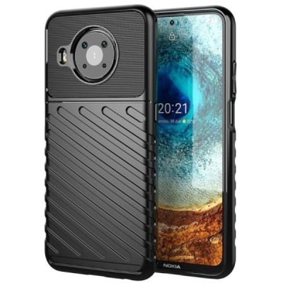 Nokia X20 (X10) Twill kieto silikono TPU juodas dėklas - nugarėlė | Priedai.lt