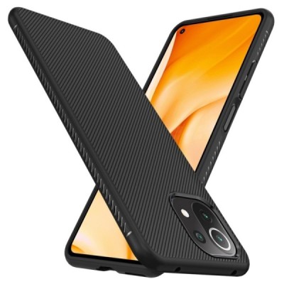 Xiaomi Mi 11 Lite kieto silikono TPU juodas dėklas - nugarėlė | Priedai.lt
