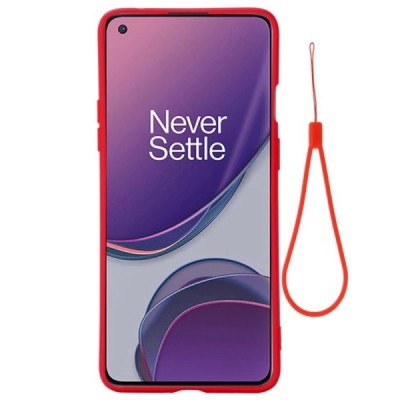 OnePlus 8T Shell kieto silikono TPU raudonas dėklas - nugarėlė | Priedai.lt