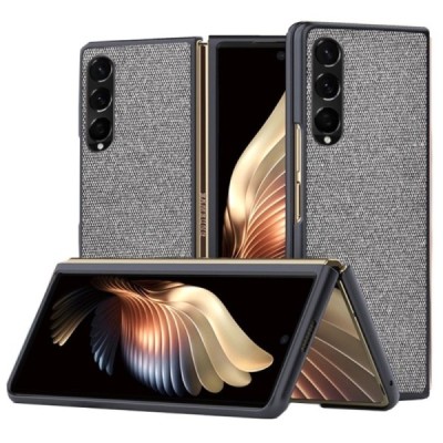 „Bi-Color“ Splicing Samsung Galaxy Z Fold3 5G (F926B) pilkas tekstilės dėklas | Priedai.lt