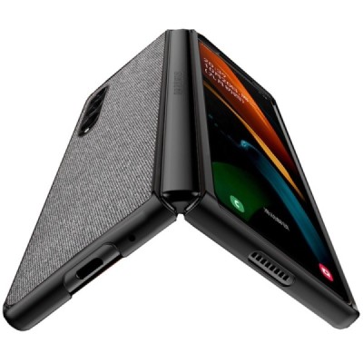 „Bi-Color“ Splicing Samsung Galaxy Z Fold3 5G (F926B) pilkas tekstilės dėklas | Priedai.lt