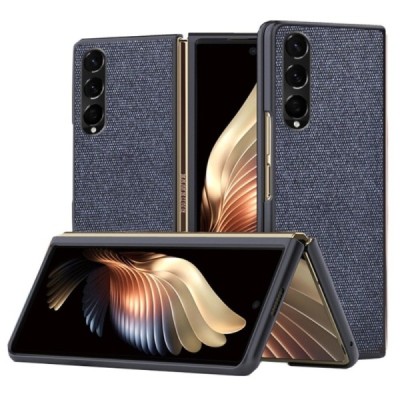 „Bi-Color“ Splicing Samsung Galaxy Z Fold3 5G (F926B) mėlynas tekstilės dėklas | Priedai.lt
