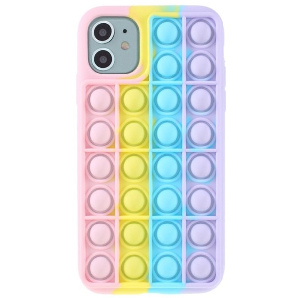 „Popit“ Bubble pehme silikoon (TPU) kaaned - roosa (iPhone 11)