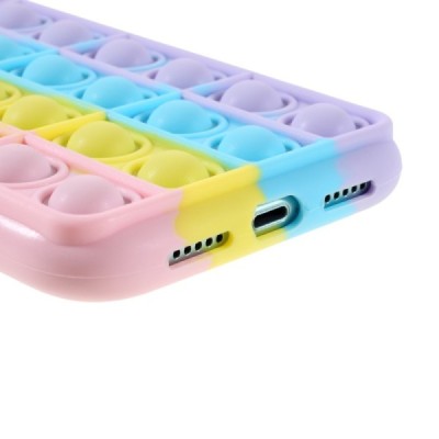 Apple iPhone 11 „Popit“ Bubble minkšto silikono TPU rožinis dėklas - nugarėlė | Priedai.lt