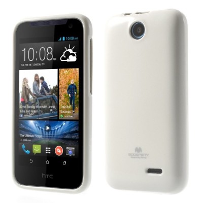 Mercury baltas HTC Desire 310 kieto silikono (TPU) dėklas / Priedai.lt