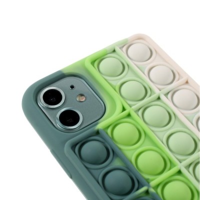 Apple iPhone 11 „Popit“ Bubble minkšto silikono TPU žalias dėklas - nugarėlė | Priedai.lt