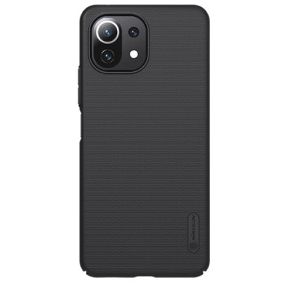 Xiaomi Mi 11 Lite Nillkin Frosted Shield juodas plastikinis dėklas | Priedai.lt