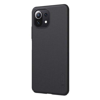 Xiaomi Mi 11 Lite Nillkin Frosted Shield juodas plastikinis dėklas | Priedai.lt
