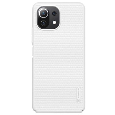 Xiaomi Mi 11 Lite Nillkin Frosted Shield baltas plastikinis dėklas | Priedai.lt