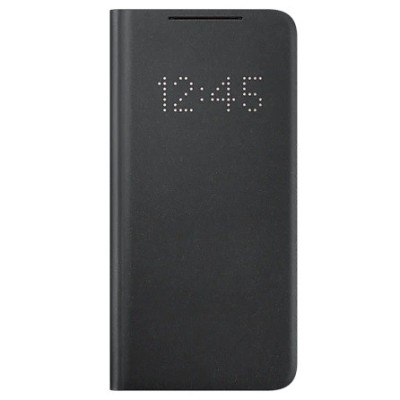 Samsung Galaxy S21 (G991B) originalus Smart Led View Cover atverčiamas juodas dėklas - knygutė | Priedai.lt