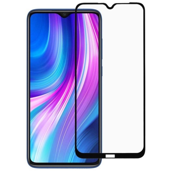 „Rurihai“ Tempered Glass täielik katvus kaitsev ekraaniklaas 2.5D - must (Redmi Note 8)