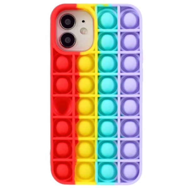 „Popit“ Bubble pehme silikoon (TPU) kaaned - punane (iPhone 12 / 12 Pro)